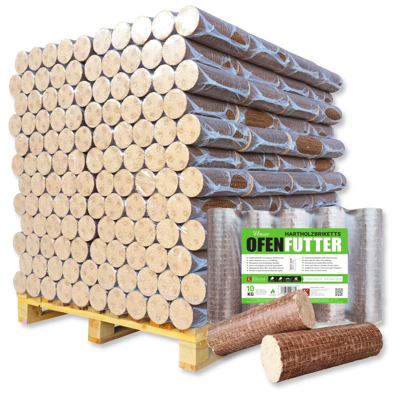 holz4home RUF Mischholzbriketts Palette 960 kg (96 x 10 kg) – Bild 2